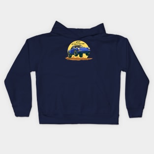 car 911 carrera offroad rally dakar blue Kids Hoodie